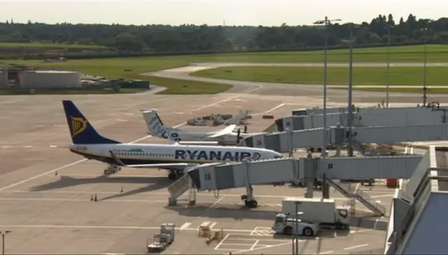 Aircraft at Birmingham Airport