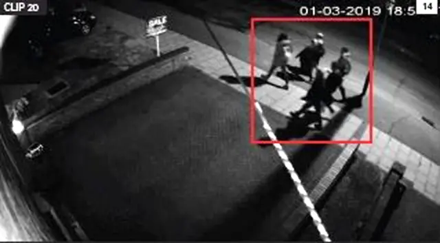 CCTV of Jodie and her friends on 1 March