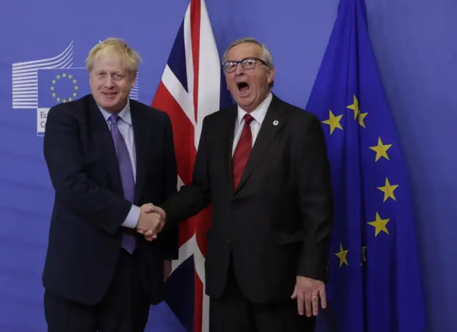 Boris Johnson and Jean-Claude Juncker