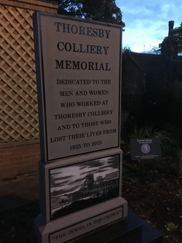 Memorial stone in garden