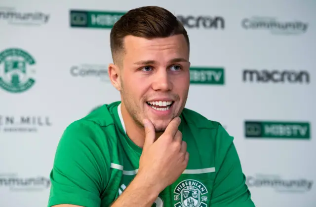 Hibernian striker Florian Kamberi