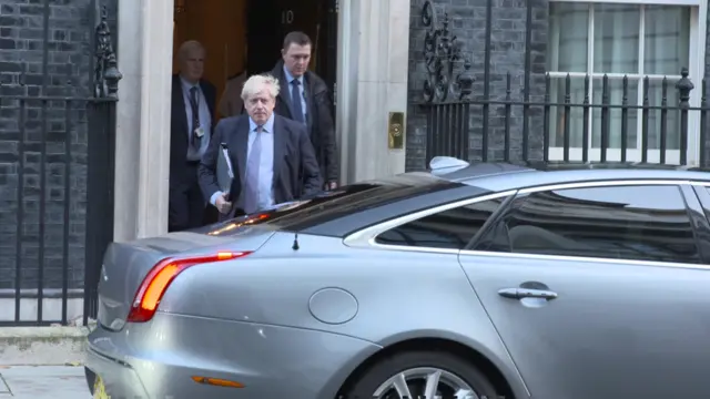 Johnson leaves Downing Street