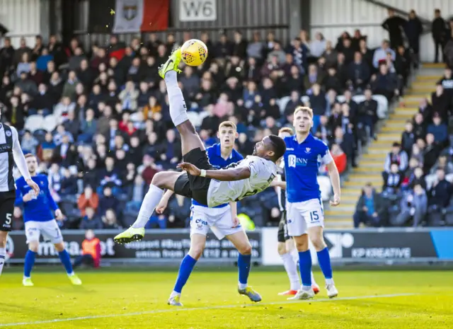 Obika's stunning strike was St Mirren's first at home for three games