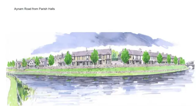 Artist's impression of flood protection scheme