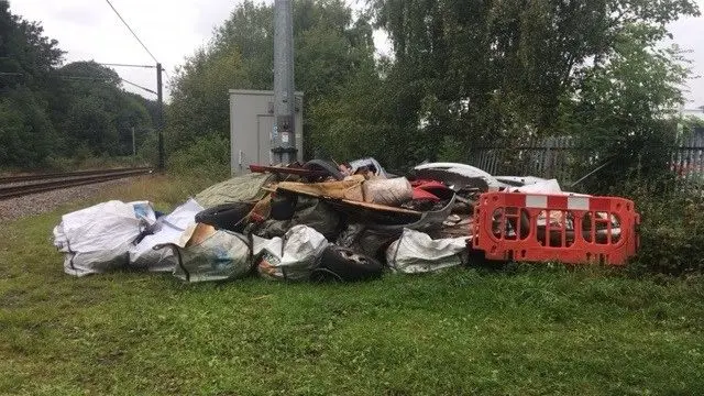 Fly-tipped rubbish