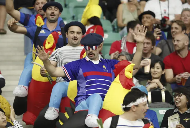 French rugby fans