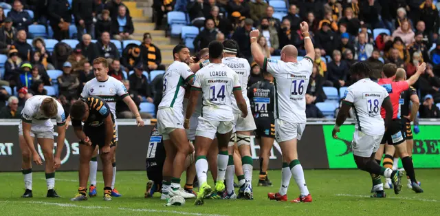 London Irish celebrate