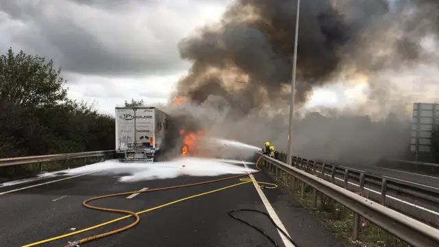 Lorry fire