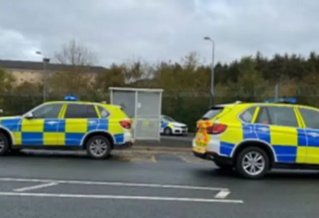 Police cars in Catterick