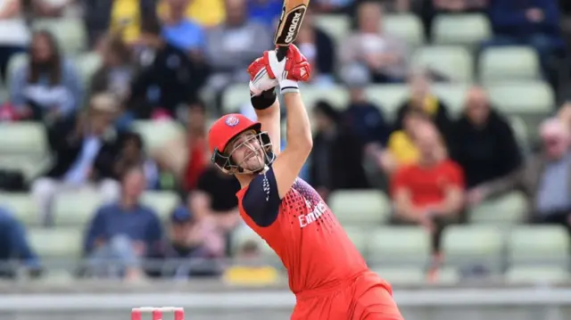 Liam Livingstone batting for Lancashire