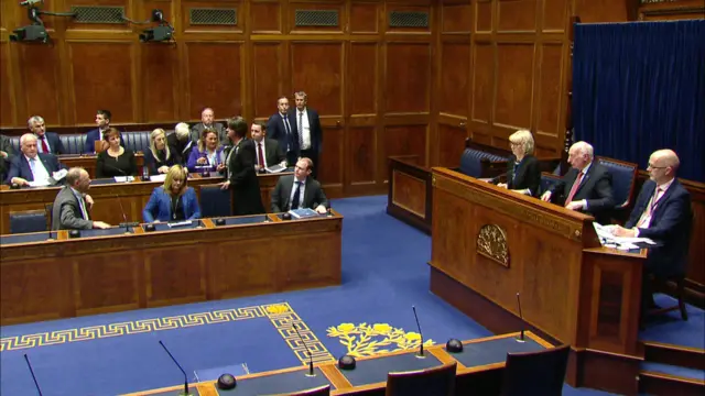 The DUP leaves the chamber