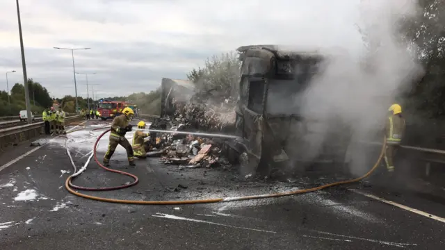 Lorry fire