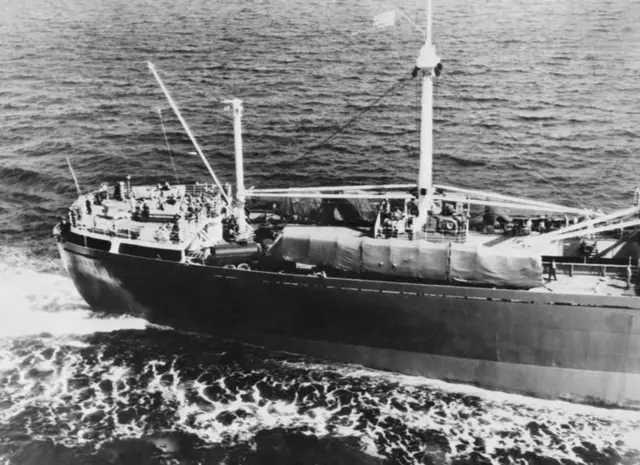 The Sovier freighter Anosov during the Cuban Missile Crisis