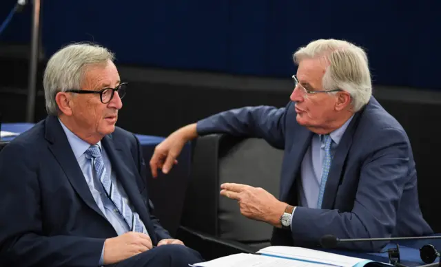 Jean-Claude Juncker and Michel Barnier