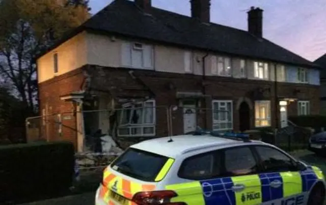 Police at scene of arson attack