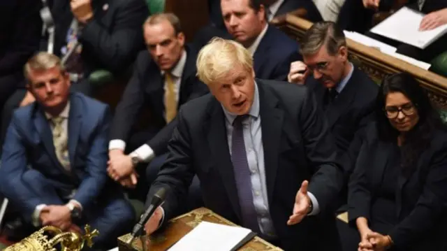 Boris Johnson at the dispatch box on Tuesday