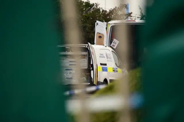 Police forensics van