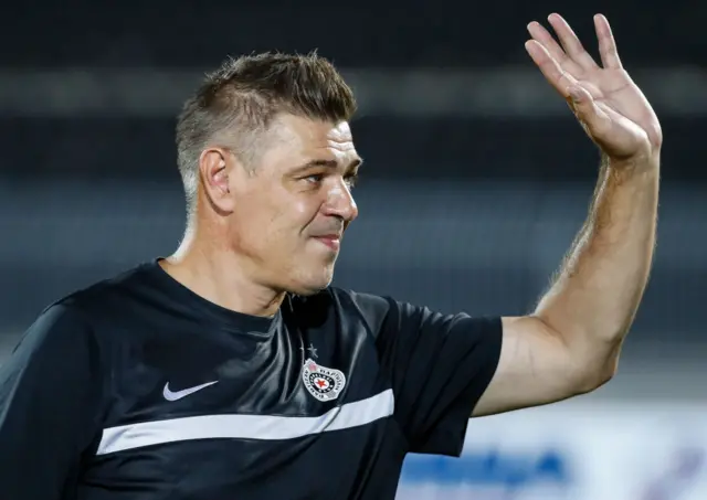 Partizan Belgrade head coach Savo Milosevic