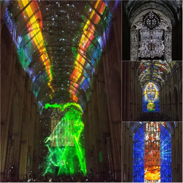 York Minster lights show