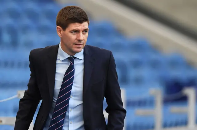 Rangers manager Steven Gerrard at the Estadio do Dragao