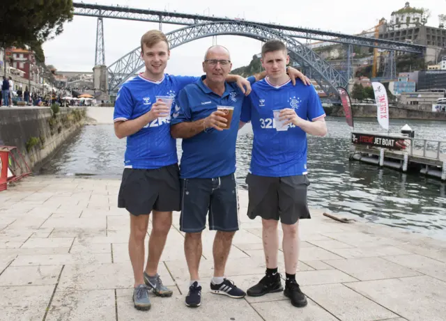 Rangers fans in Porto