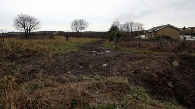 The site of a new 161-home housing estate off Ashbrow Road in Huddersfield