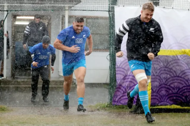 All Blacks training