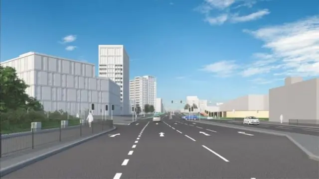 Artist's designs for the new road