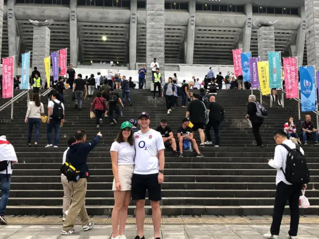 Dave and Anna at the match