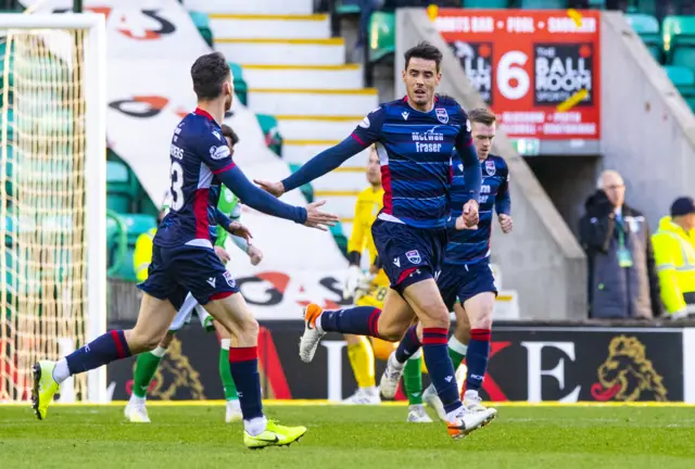 Brian Graham celebrates after reducing the deficit against his former club