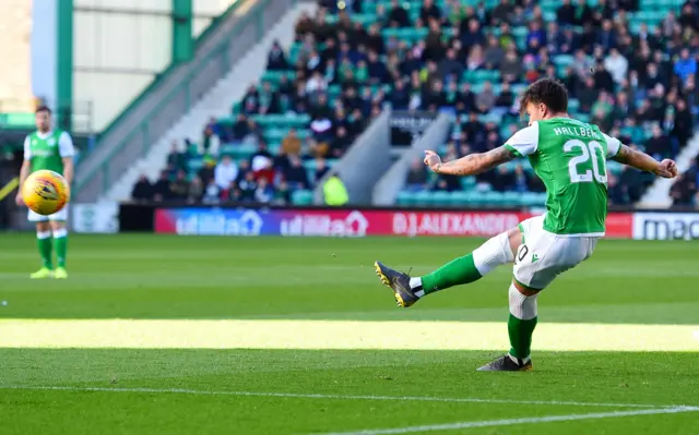 Melker Hallberg slams a free kick against the woodwork from the edge of the box