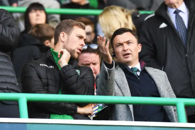 Paul Heckingbottom watched from the stands as he served a touchline suspension