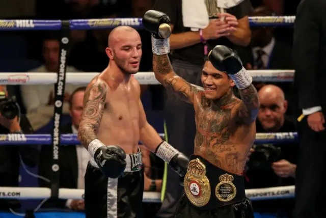 Conor Benn (right) and Steve Jamoye