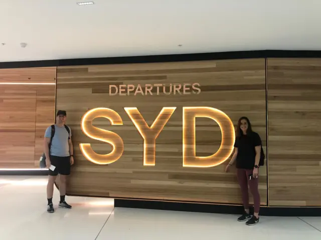 Dave and Anna at Sydney airport