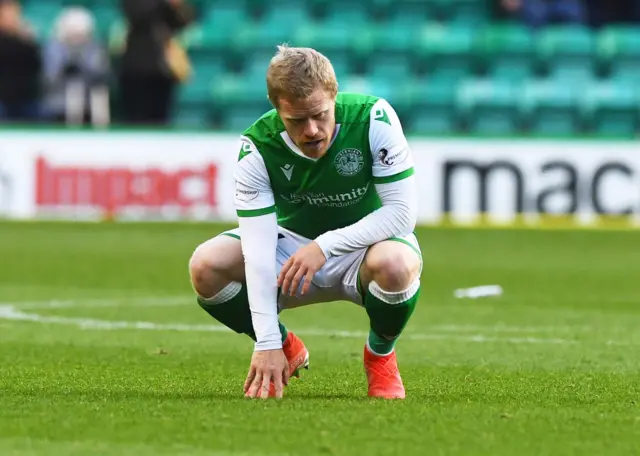 Daryl Horgan fired Hibs in front but they could not see out a much-needed win from 2-0 up