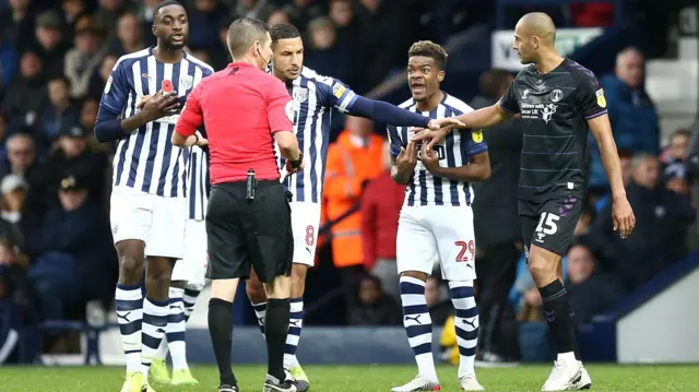 West Brom red card