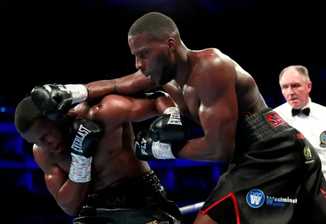 Yves Ngabu (left) and Lawrence Okolie