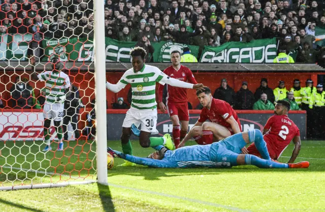 Jeremie Frimpong knocks in Celtic's second goal