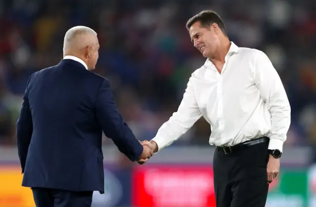 Rassie Erasmus and Warren Gatland