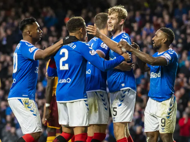 Filip Helander nodded in the winning goal for Rangers on 80 minutes