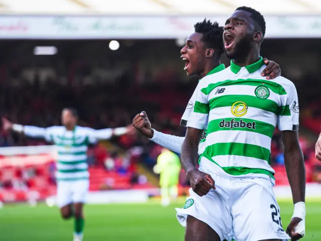 Celtic's Odsonne Edouard (right) and Jeremie Frimpong have scored the early goals for the visitors