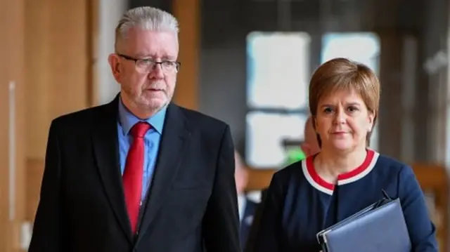 Mike Russell and Nicola Sturgeon