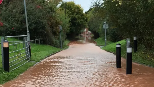 Flooding in Lower Bullingham at the weekend