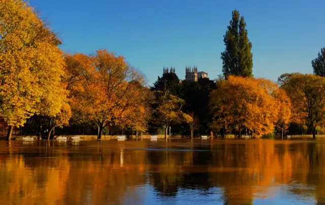 Flooded River Ouse in York