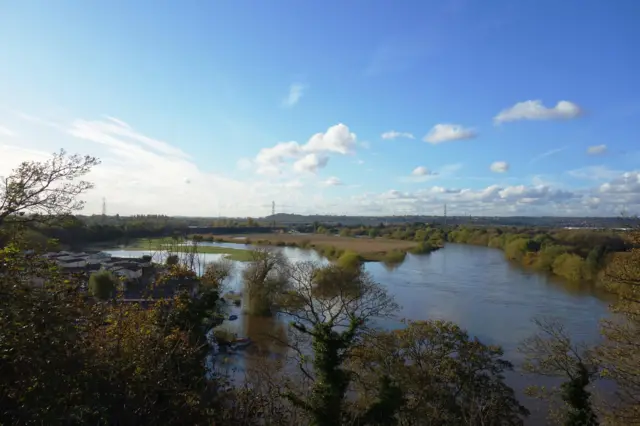 Floodwater near Radcliffe-on-Trent