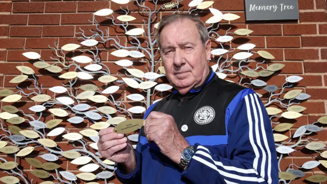 Alan Birchenall with plaque