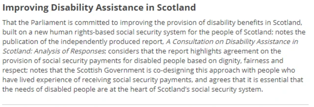 Scottish government motion