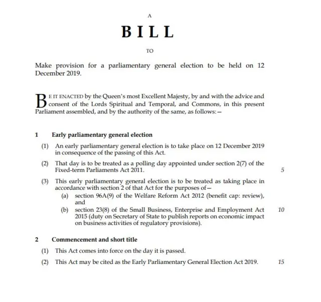 Early Parliamentary General Election Bill