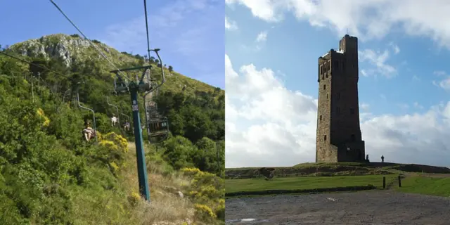 Monte Solaro chair lift and Castle Hill