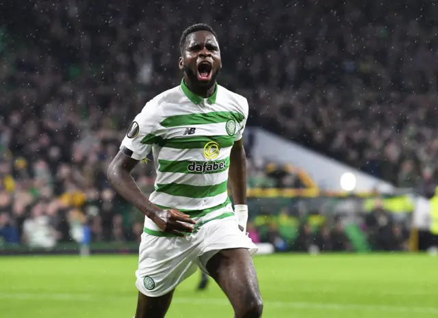 Celtic's Odsonne Edouard celebrates